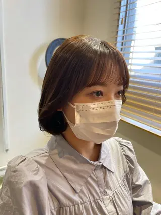 ミディアム レイヤーカット 小山 悠のヘアスタイル