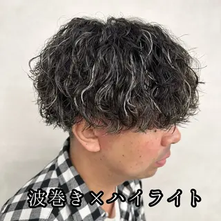 カラー パーマ メンズ 💈メンズ特化 美容師サキ💈のヘアスタイル