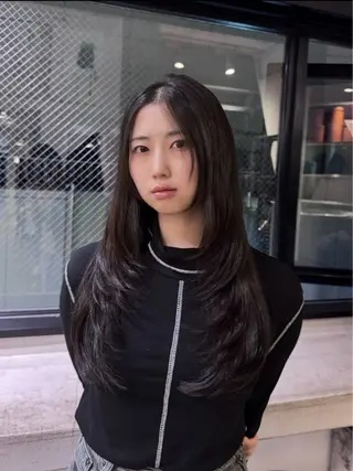 ロング カラー 🎀ワンホン🎀 韓国ヘア🎀リクトのヘアスタイル