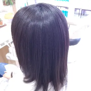 パーマ セミロング 山内 佐江子のヘアスタイル