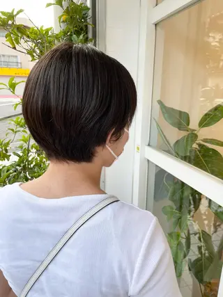 ショート カラー パーマ ヘアアレンジ メンズ 鴫原 亜弥のヘアスタイル