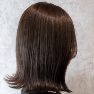 セミロング カラー 透明感カラー×美眉 🎀大西みゆう🎀のヘアスタイル