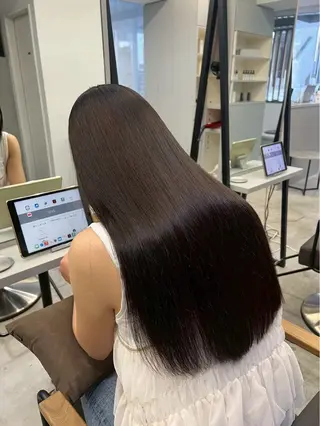 ロング 韓国×艶ハイトーンが かわいい✨️リオ🍒のヘアスタイル