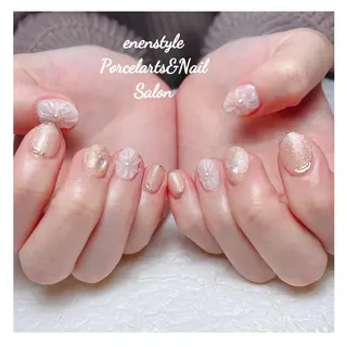 ミディアム ネイル 🐾enen style 🐾のネイルデザイン