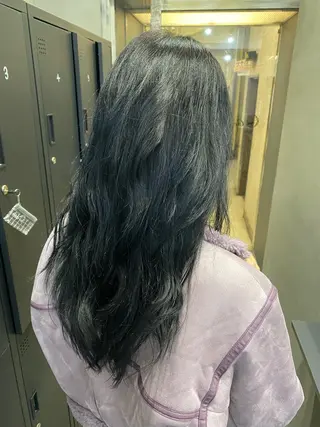 ロング カラー ヘアアレンジ yui/パーマ/ メンズカットのヘアスタイル