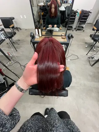 ロング カラー 田川 聖菜のヘアスタイル