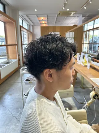 ショート パーマ メンズ 佐藤 悠生 メンズパーマ.カットのヘアスタイル