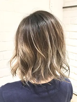 ミディアム カラー レイヤー/大人メンズ パーマ🌀 平島拓也のヘアスタイル