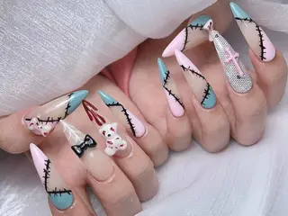 ロング カラー Bling Salonのネイルデザイン