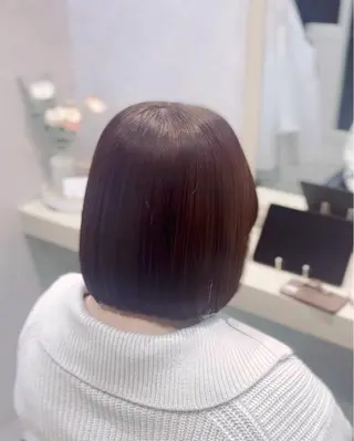 ショート カラー suzuka/透明感 /顔周り/美髪矯正のヘアスタイル
