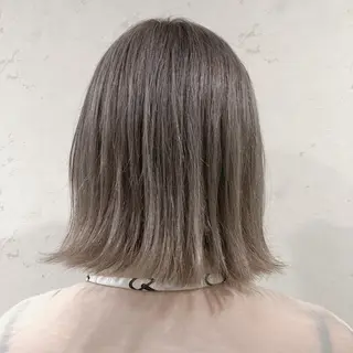 ミディアム カラー 高評価多数◎ コテ巻きパーマ星明夏のヘアスタイル