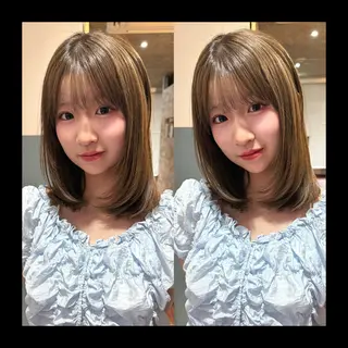 ミディアム カラー mai / linoah˚✧のヘアスタイル