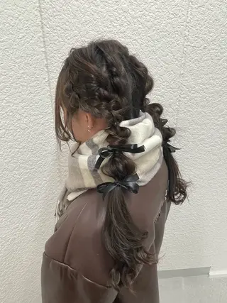 セミロング ヘアアレンジ MAIKA/ 茅ヶ崎のヘアスタイル