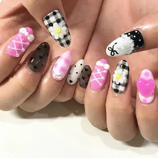 ネイル 渋谷／チップ長さ出し 👑アプレgel-xのネイルデザイン