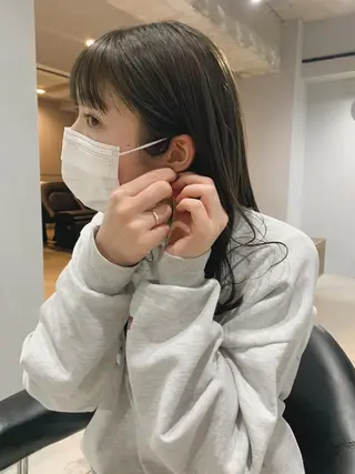 ロング カラー ボブパーマコテ巻き風 パーマNo1深江秀平のヘアスタイル
