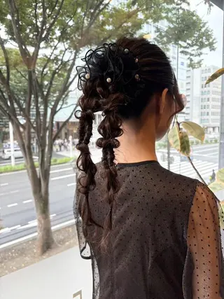 ロング ヘアアレンジ 岩渕 美涼のヘアスタイル