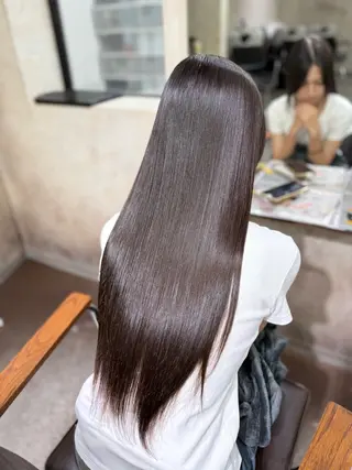 ロング 若命燿史/レイヤー 縮毛矯正/髪質改善のヘアスタイル