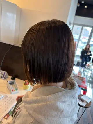 セミロング カラー 🤎韓国ヘア ベージュ まゆか🤎のヘアスタイル