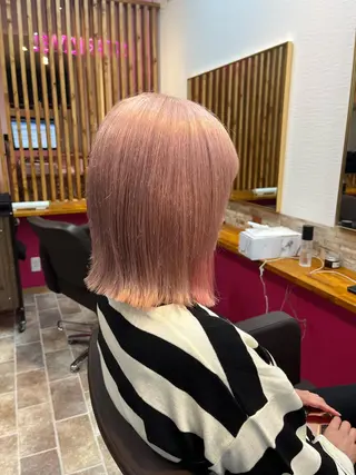 ショート カラー ヘアカラー&縮毛矯正 STAR☆RIVERのヘアスタイル
