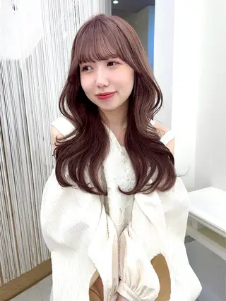 ロング カラー NANO／ ハイトーンレイヤーのヘアスタイル