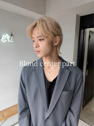 ミディアム カラー パーマ メンズ 【毛流れヘア】 人気No.1/ユウキのヘアスタイル