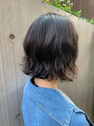 ショート カラー パーマ ヘアアレンジ マツエク・マツパ 松田 亮葉のヘアスタイル