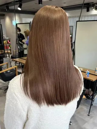 セミロング カラー 透明感オリーブ🫒/ 赤み消し/ヒロのヘアスタイル