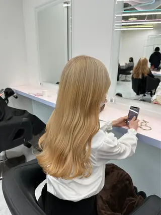 ロング カラー パーマ ヘアアレンジ メンズ 🤍透明感カラー🤍 似合わせ🤍AINEのヘアスタイル