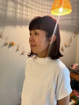 ミディアム カラー フクウラ ミホのヘアスタイル