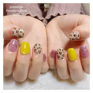 ミディアム ネイル 🐾enen style 🐾のネイルデザイン