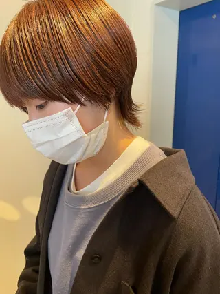ショート カラー レイヤー／パーマ TAKUYAのヘアスタイル