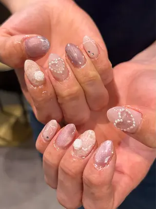 ネイル 透明感カラー🫧🎀 まりなのヘアスタイル