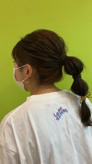セミロング カラー ヘアアレンジ 三好 羽美のヘアスタイル
