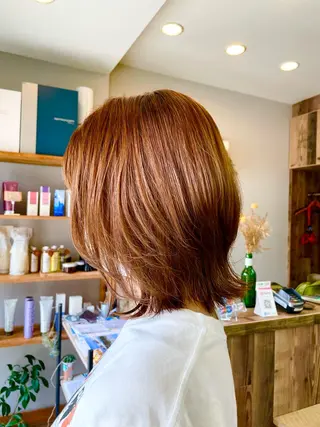 セミロング 大久保 佳奈子のヘアスタイル