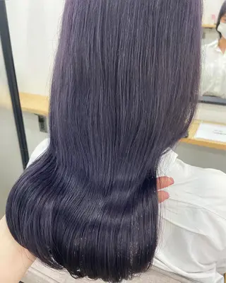 セミロング カラー ヘアアレンジ Trip大名 AZUのヘアスタイル