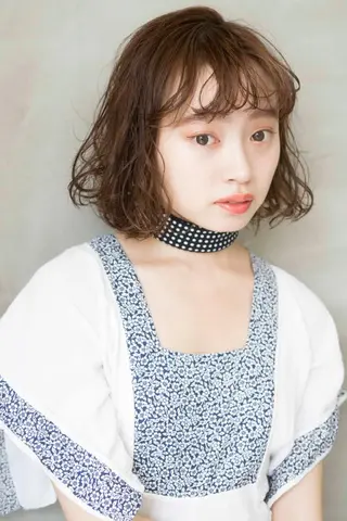 パーマ 💓パーマ，💗 レイヤーカットのヘアスタイル