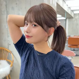 ミディアム カラー 盛れる顔周り💕 レイヤー/みっきーのヘアスタイル