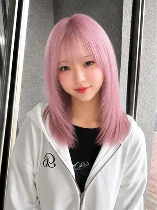 ミディアム カラー 🦋ピンクカラー特化 🦋KOKIのヘアスタイル