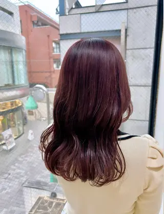 ミディアム 山本美月🫧艶カラー 🐬暖色カラー🫧のヘアスタイル