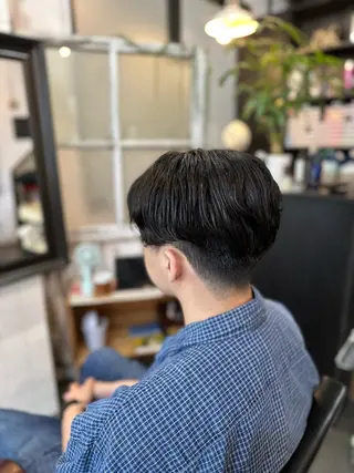 ショート パーマ メンズ 元住吉プランツヘアー ☘️まるやま☘️のヘアスタイル