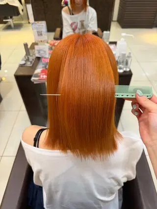 ミディアム ゆあ🤎暖色系🍊 まつ毛パーマ👀🎀のヘアスタイル