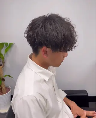 ショート パーマ メンズ 黒田 優里 🎀🫧のヘアスタイル