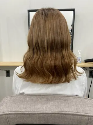 ミディアム カラー ヘアアレンジ Trip大名 AZUのヘアスタイル
