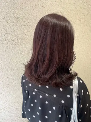 セミロング カラー 吉田 小百合のヘアスタイル