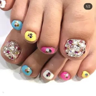 ネイル 渋谷/チップ長さ出し 👑アプレgel-xのネイルデザイン