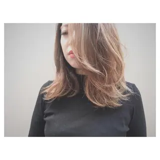 ミディアム カラー 山中 直輝のヘアスタイル