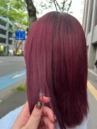カラー こまつばらみお/レイ ヤー/ダブルカラーのヘアスタイル