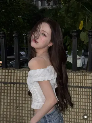 ロング カラー ラベンダー💜 グレージュ🩶のヘアスタイル