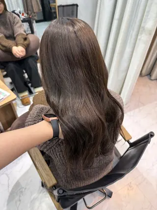 セミロング カラー 透明感カラー/パーマ 🌀アオノのヘアスタイル