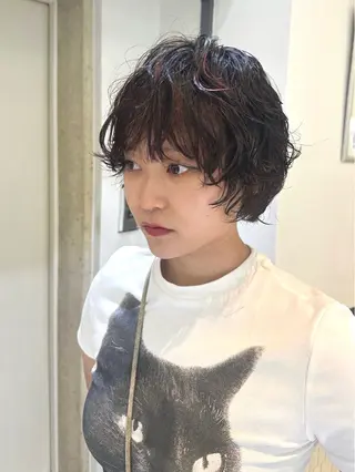 ショート パーマ デジタルパーマ/ コテパーマ 君島海斗のヘアスタイル